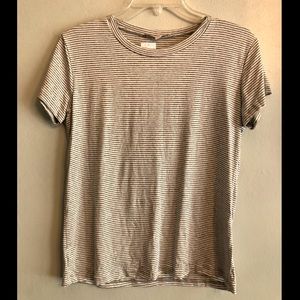 Gray striped tee
